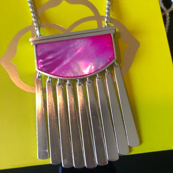 Kendra Scott long Reversible necklace NWTpink/gold - Picture 4 of 8